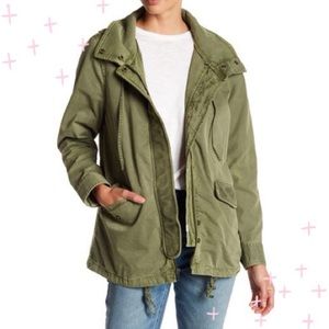 Melrose and Market Rib Trim Hooded Anorak size XS